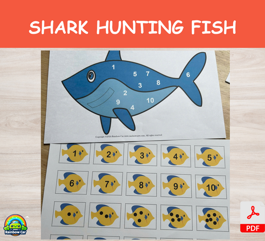 Shark Hunting Fish - Printable File - Kids Activities